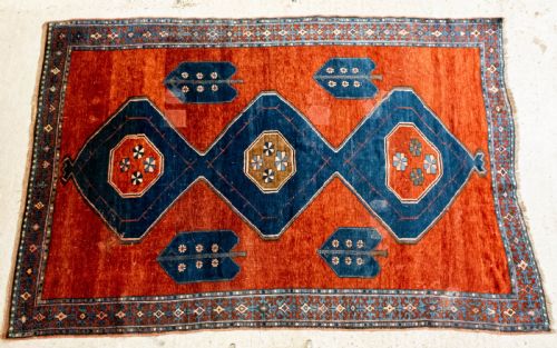CAUCASIAN ORIENTAL HANDWOVEN CARPET 9' X 6'5 KAZAK - ADDITIONAL PHOTO 2