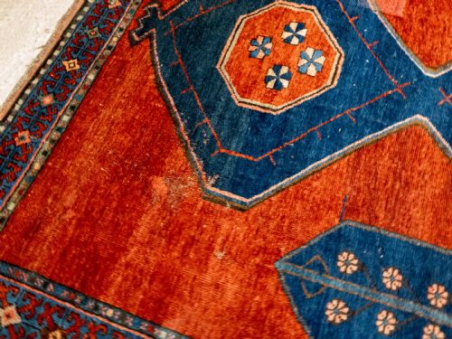 CAUCASIAN ORIENTAL HANDWOVEN CARPET 9' X 6'5 KAZAK - ADDITIONAL PHOTO 7