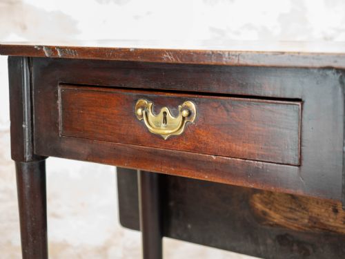 GEORGE II PAD FOOT MAHOGANY CONSOLE DROPLEAF TEA TABLE - ADDITIONAL PHOTO 2