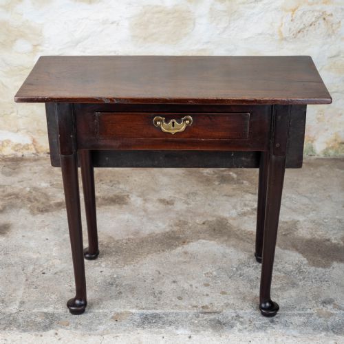 GEORGE II PAD FOOT MAHOGANY CONSOLE DROPLEAF TEA TABLE - ADDITIONAL PHOTO 4