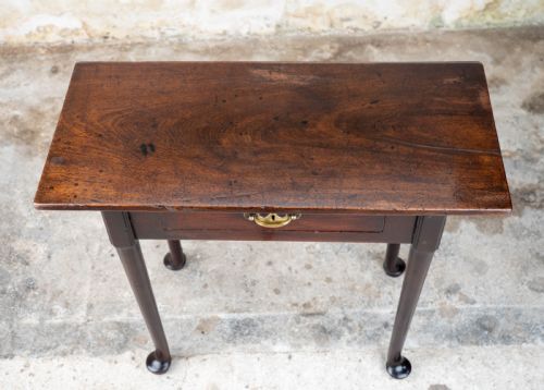 GEORGE II PAD FOOT MAHOGANY CONSOLE DROPLEAF TEA TABLE - ADDITIONAL PHOTO 6