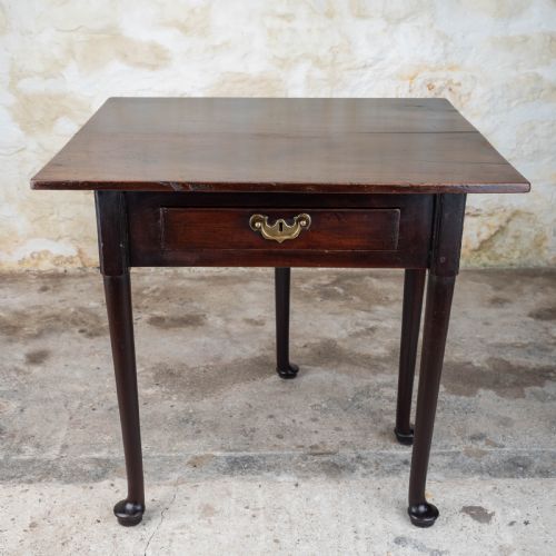 GEORGE II PAD FOOT MAHOGANY CONSOLE DROPLEAF TEA TABLE - ADDITIONAL PHOTO 12
