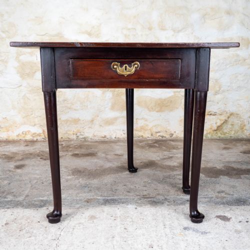 GEORGE II PAD FOOT MAHOGANY CONSOLE DROPLEAF TEA TABLE - ADDITIONAL PHOTO 13