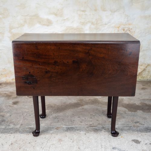 GEORGE II PAD FOOT MAHOGANY CONSOLE DROPLEAF TEA TABLE - ADDITIONAL PHOTO 14
