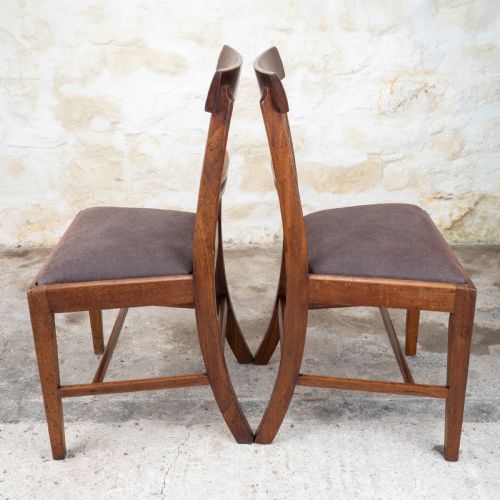 SET OF 6 GEORGIAN LEATHER MAHOGANY COUNTRY DINING CHAIRS - ADDITIONAL PHOTO 7