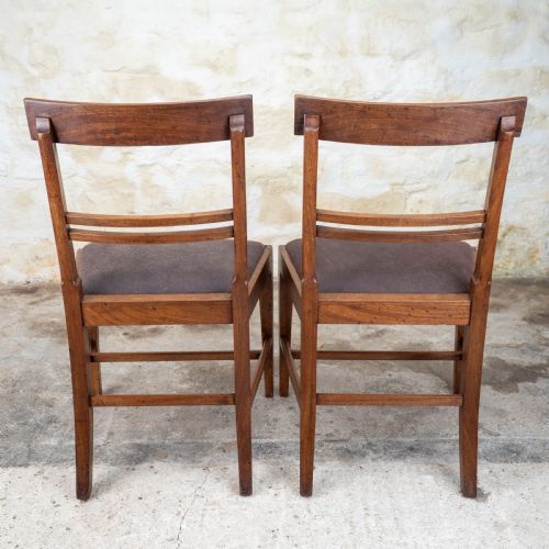 SET OF 6 GEORGIAN LEATHER MAHOGANY COUNTRY DINING CHAIRS - ADDITIONAL PHOTO 9