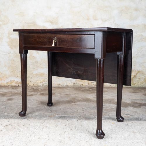 GEORGE II PAD FOOT MAHOGANY CONSOLE DROPLEAF TEA TABLE - ADDITIONAL PHOTO 2