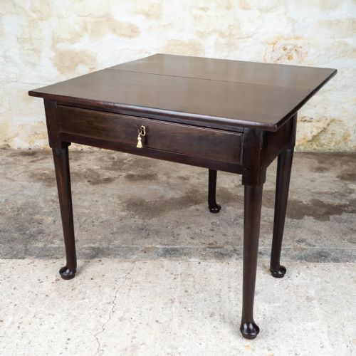 GEORGE II PAD FOOT MAHOGANY CONSOLE DROPLEAF TEA TABLE - ADDITIONAL PHOTO 3