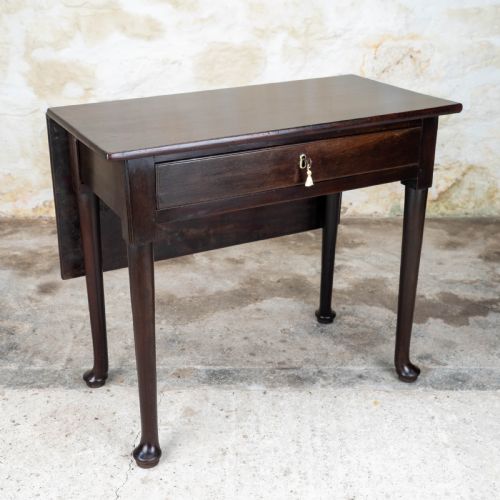 GEORGE II PAD FOOT MAHOGANY CONSOLE DROPLEAF TEA TABLE - ADDITIONAL PHOTO 5