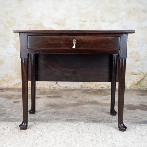 GEORGE II PAD FOOT MAHOGANY CONSOLE DROPLEAF TEA TABLE - ADDITIONAL PHOTO 6