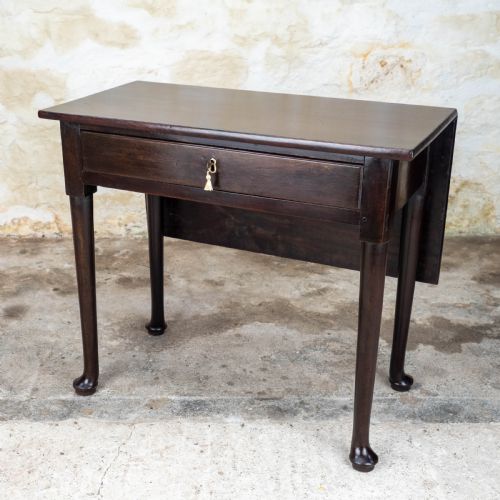 GEORGE II PAD FOOT MAHOGANY CONSOLE DROPLEAF TEA TABLE - ADDITIONAL PHOTO 7