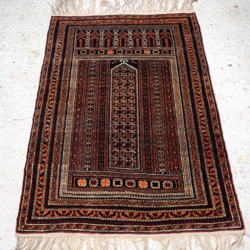 AFGHAN BALUCH PRAYER RUG 5'10X3' 176X92CM PERSIAN - ADDITIONAL PHOTO 1
