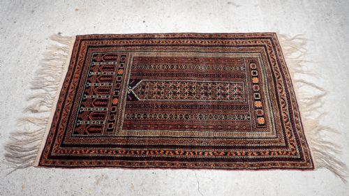 AFGHAN BALUCH PRAYER RUG 5'10X3' 176X92CM PERSIAN - ADDITIONAL PHOTO 5