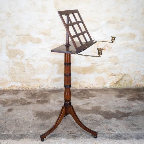 REGENCY MAHOGANY ADJUSTABLE MUSIC STAND GEORGIAN GEORGE III IV - ADDITIONAL PHOTO 4