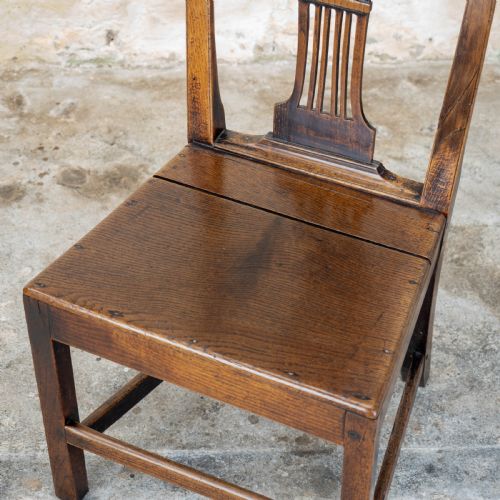 GEORGIAN HEPPLEWHITE ELM COUNTRY DINING CHAIR C1750 - ADDITIONAL PHOTO 4