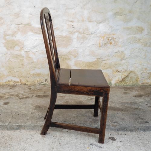 GEORGIAN HEPPLEWHITE ELM COUNTRY DINING CHAIR C1750 - ADDITIONAL PHOTO 7