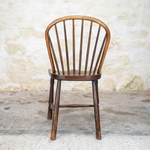 EARLY C19TH ELM ASH COUNTRY WINDSOR CHAIR GEORGIAN - ADDITIONAL PHOTO 6