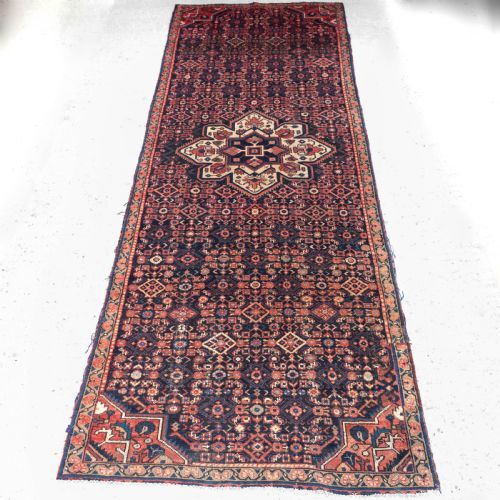 PERSIAN HERIZ HANDWOVEN ORIENTAL RUNNER 10'6X4' RUG - ADDITIONAL PHOTO 4