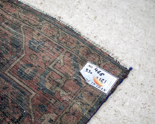 PERSIAN HERIZ HANDWOVEN ORIENTAL RUNNER 10'6X4' RUG - ADDITIONAL PHOTO 6