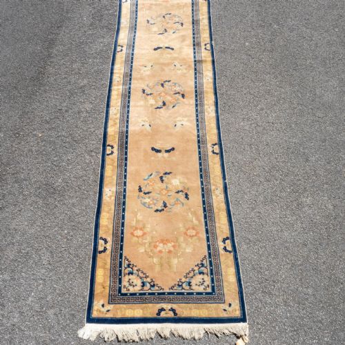 CHINESE PEKING HANDWOVEN ORIENTAL RUNNER 10'3X2'5 313X74CM RUG - ADDITIONAL PHOTO 3