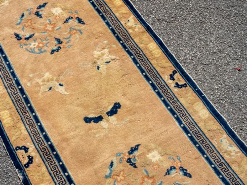 CHINESE PEKING HANDWOVEN ORIENTAL RUNNER 10'3X2'5 313X74CM RUG - ADDITIONAL PHOTO 8