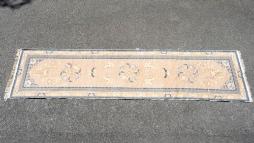 CHINESE PEKING HANDWOVEN ORIENTAL RUNNER 10'3X2'5 313X74CM RUG - ADDITIONAL PHOTO 10