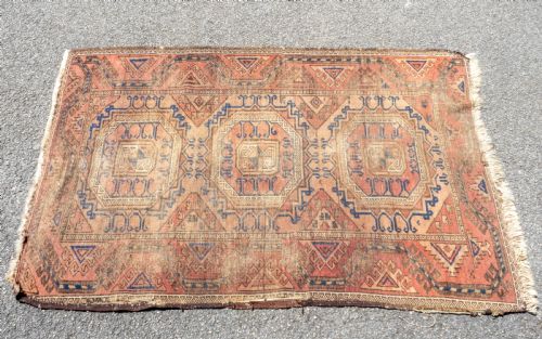 AFGHAN TEKKE BOKHARA HANDWOVEN ORIENTAL RUG 4'11X2'11 149X90CM - ADDITIONAL PHOTO 3