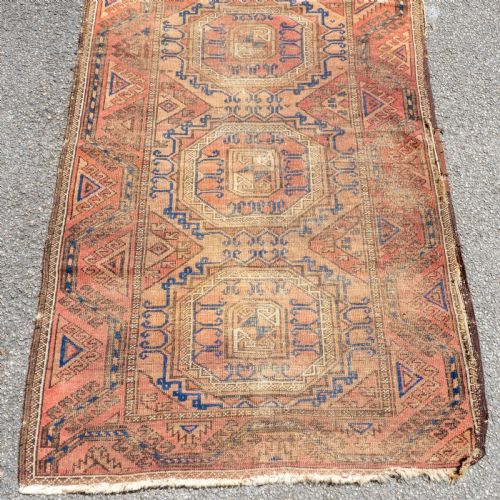 AFGHAN TEKKE BOKHARA HANDWOVEN ORIENTAL RUG 4'11X2'11 149X90CM - ADDITIONAL PHOTO 5