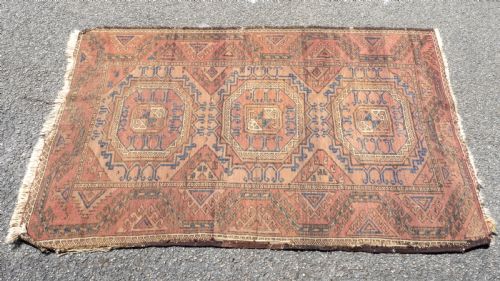 AFGHAN TEKKE BOKHARA HANDWOVEN ORIENTAL RUG 4'11X2'11 149X90CM - ADDITIONAL PHOTO 6