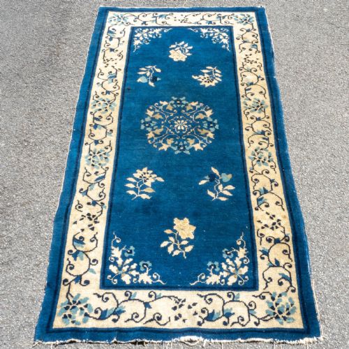 chinese peking handwoven oriental rug 5'10x3'11 178x88cm - CATEGORY: ANTIQUE RUGS - DATED 1900