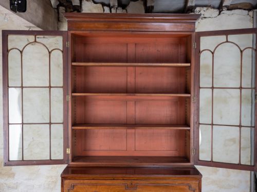 REGENCY MAHOGANY SECRETAIRE BOOKCASE GEORGIAN GEORGE III IV - ADDITIONAL PHOTO 5