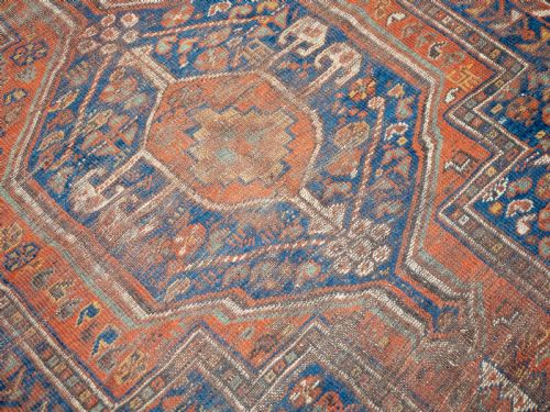 QASHQAI PERSIAN RUG 6'15X5' 187X153CM KASHGAI CARPET - ADDITIONAL PHOTO 4