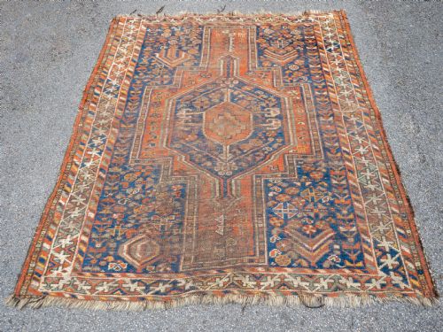 QASHQAI PERSIAN RUG 6'15X5' 187X153CM KASHGAI CARPET - ADDITIONAL PHOTO 6