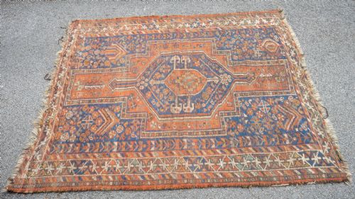 QASHQAI PERSIAN RUG 6'15X5' 187X153CM KASHGAI CARPET - ADDITIONAL PHOTO 7