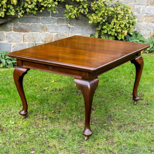 VICTORIAN MAHOGANY 6FT EXTENDING DINING TABLE WITH JOSEPH FITTER MECHANISM QUEEN ANNE LEGS - ADDITIONAL PHOTO 2