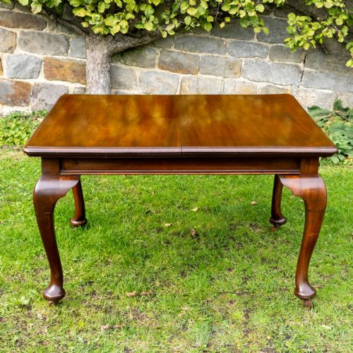 VICTORIAN MAHOGANY 6FT EXTENDING DINING TABLE WITH JOSEPH FITTER MECHANISM QUEEN ANNE LEGS - ADDITIONAL PHOTO 8
