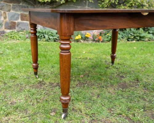 REGENCY SMALL MAHOGANY EXTENDING DINING TABLE - ADDITIONAL PHOTO 5