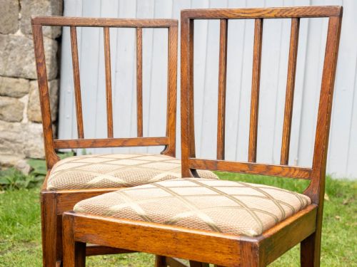 ELM SHERATON COUNTRY VERNACULAR STYLE UPHOLSTERED SET OF 6 DINING CHAIRS - ADDITIONAL PHOTO 3