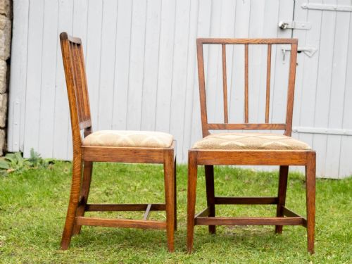 ELM SHERATON COUNTRY VERNACULAR STYLE UPHOLSTERED SET OF 6 DINING CHAIRS - ADDITIONAL PHOTO 10