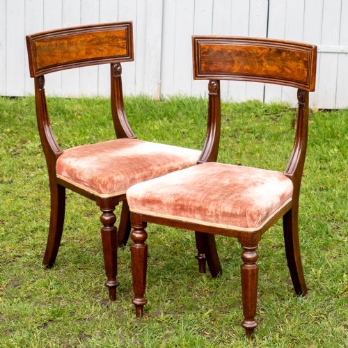 REGENCY SET OF 4 MAHOGANY BAR BACK DINING CHAIRS GEORGIAN - ADDITIONAL PHOTO 2