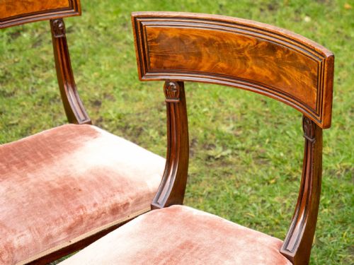 REGENCY SET OF 4 MAHOGANY BAR BACK DINING CHAIRS GEORGIAN - ADDITIONAL PHOTO 4