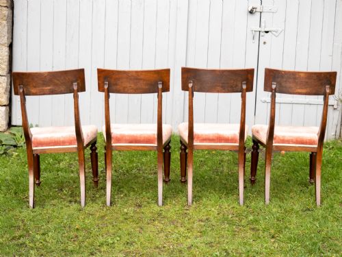REGENCY SET OF 4 MAHOGANY BAR BACK DINING CHAIRS GEORGIAN - ADDITIONAL PHOTO 8