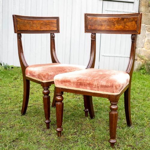 REGENCY SET OF 4 MAHOGANY BAR BACK DINING CHAIRS GEORGIAN - ADDITIONAL PHOTO 9