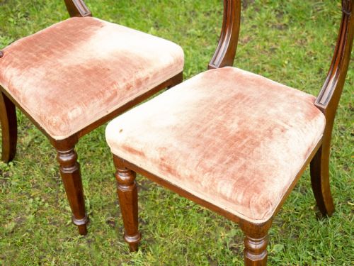 REGENCY SET OF 4 MAHOGANY BAR BACK DINING CHAIRS GEORGIAN - ADDITIONAL PHOTO 10
