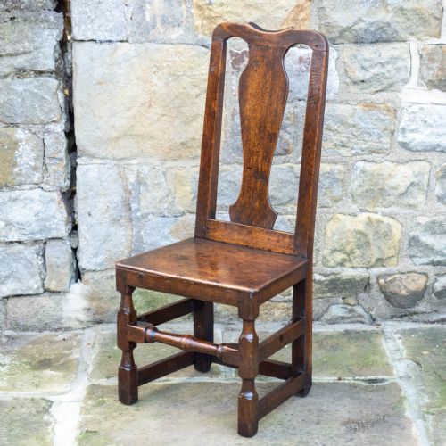 late c17th high back country oak chair carolean jacobean - CATEGORY: ANTIQUE CHAIRS - DATED 17TH CENTURY