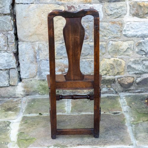 LATE C17TH HIGH BACK COUNTRY OAK CHAIR CAROLEAN JACOBEAN - ADDITIONAL PHOTO 9