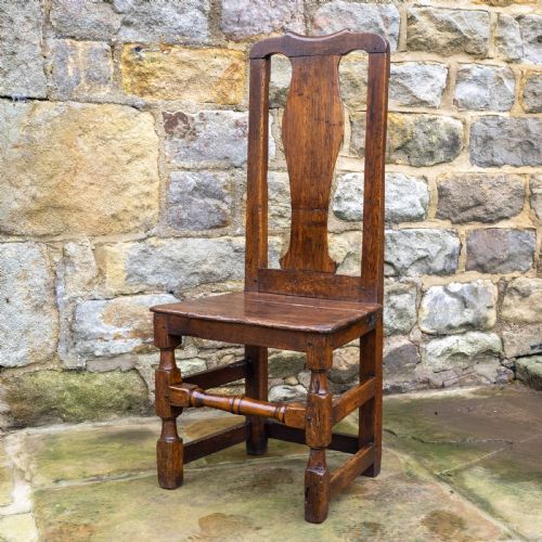 late c17th high back oak country chair carolean jacobean - CATEGORY: ANTIQUE CHAIRS - DATED 17TH CENTURY