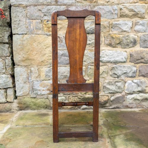 LATE C17TH HIGH BACK OAK COUNTRY CHAIR CAROLEAN JACOBEAN - ADDITIONAL PHOTO 9