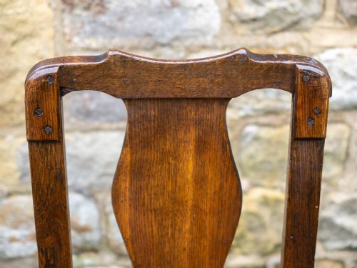LATE C17TH HIGH BACK OAK COUNTRY CHAIR CAROLEAN JACOBEAN - ADDITIONAL PHOTO 10