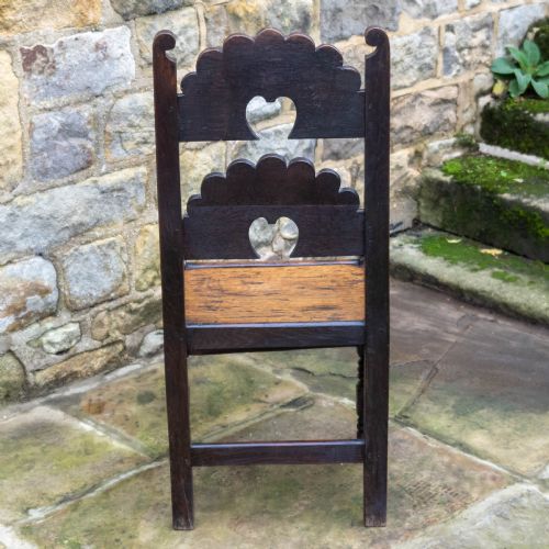 LATE C17TH OAK YORKSHIRE DERBYSHIRE CARVED CHAIR JACOBEAN CAROLEAN - ADDITIONAL PHOTO 7